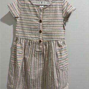 OshKosh B'gosh Multicolor Striped Dress with Buttons